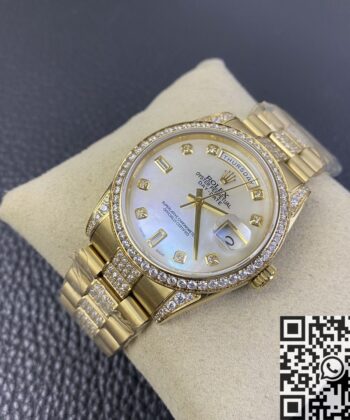 Rolex Day-Date Replica M128348RBR Gold Diamond Watch 36mm