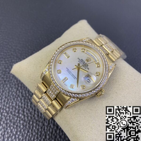 Rolex Day-Date Replica M128348RBR Gold Diamond Watch 36mm