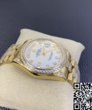 Rolex Day-Date Replica M128348RBR Gold Diamond Watch 36mm