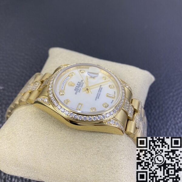 Rolex Day-Date Replica M128348RBR Gold Diamond Watch 36mm