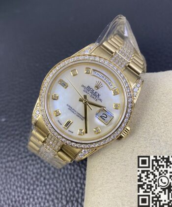Rolex Day-Date Replica M128348RBR Gold Diamond Watch 36mm