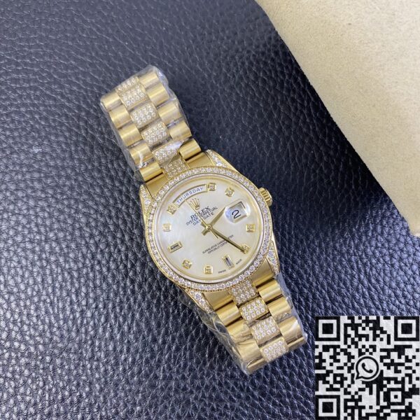 Rolex Day-Date Replica M128348RBR Gold Diamond Watch 36mm