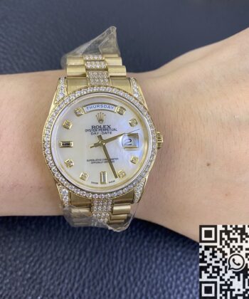 Rolex Day-Date Replica M128348RBR Gold Diamond Watch 36mm