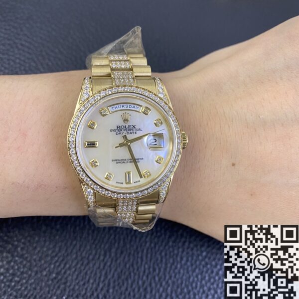 Rolex Day-Date Replica M128348RBR Gold Diamond Watch 36mm