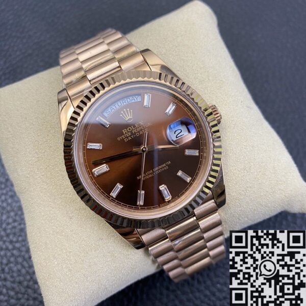 Gold Rolex Day Date M228235-0003 Rose Gold Diamond Watch