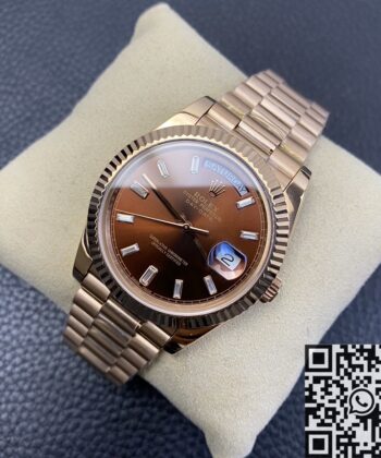 Gold Rolex Day Date M228235-0003 Rose Gold Diamond Watch