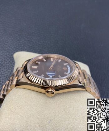 Gold Rolex Day Date M228235-0003 Rose Gold Diamond Watch