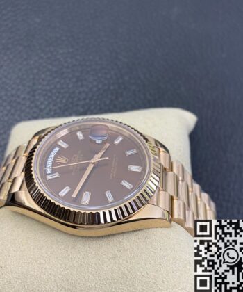 Gold Rolex Day Date M228235-0003 Rose Gold Diamond Watch