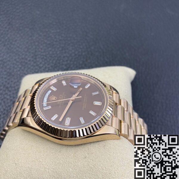 Gold Rolex Day Date M228235-0003 Rose Gold Diamond Watch
