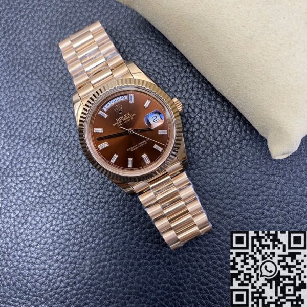 Gold Rolex Day Date M228235-0003 Rose Gold Diamond Watch