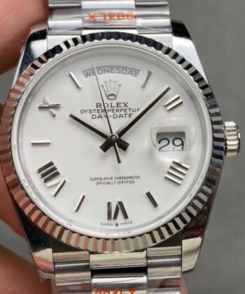 Day Date 36 Rolex M128236-0017 White Dial Watch Q Factory