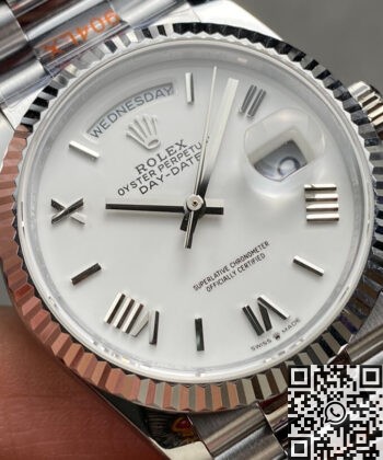 Day Date 36 Rolex M128236-0017 White Dial Watch Q Factory