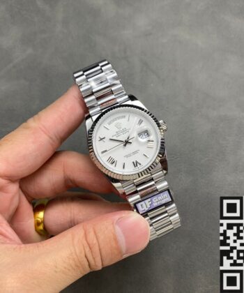 Day Date 36 Rolex M128236-0017 White Dial Watch Q Factory