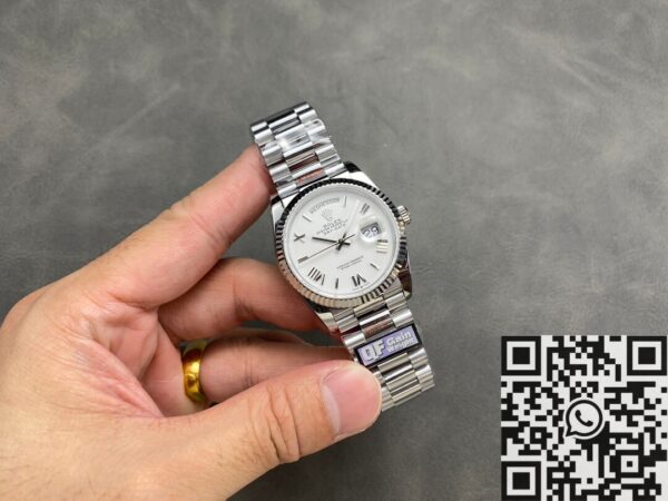 Day Date 36 Rolex M128236-0017 White Dial Watch Q Factory