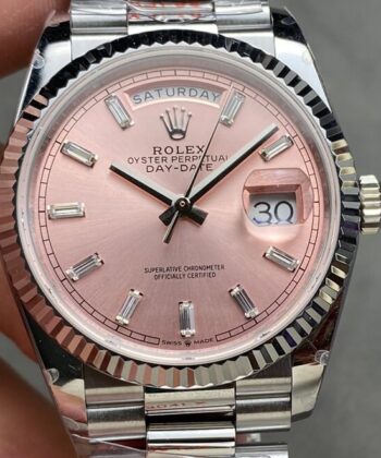 Watch Day And Date Rolex M128236-0024 Pink Dial 36 Q Factory