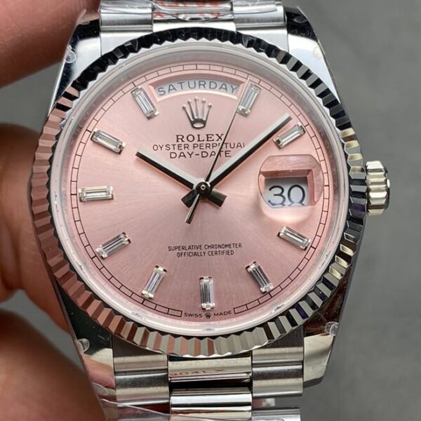 Watch Day And Date Rolex M128236-0024 Pink Dial 36 Q Factory
