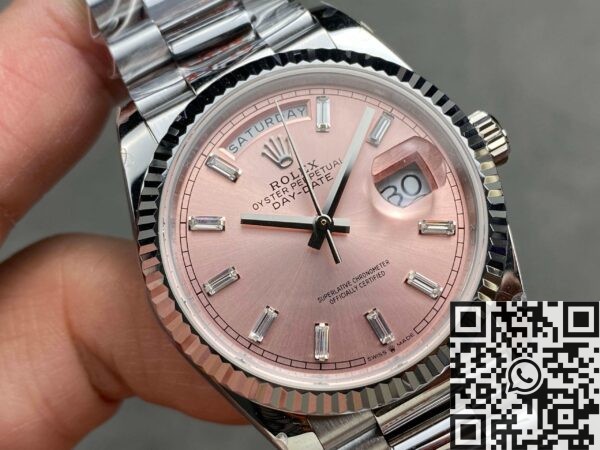 Watch Day And Date Rolex M128236-0024 Pink Dial 36 Q Factory