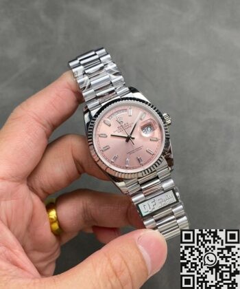 Watch Day And Date Rolex M128236-0024 Pink Dial 36 Q Factory