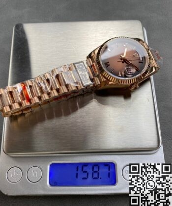 Orient Date Day​ Rolex M128235-0075 Smoked Brown 36mm Q