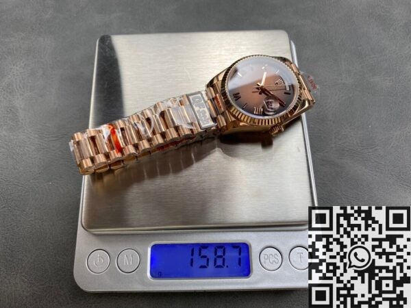 Orient Date Day​ Rolex M128235-0075 Smoked Brown 36mm Q