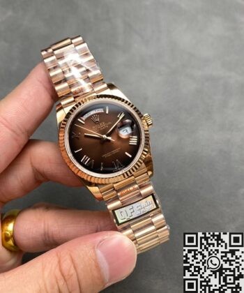 Orient Date Day​ Rolex M128235-0075 Smoked Brown 36mm Q