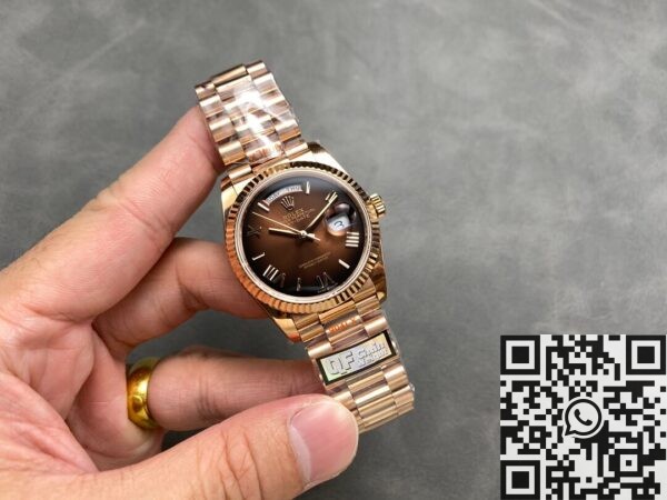 Orient Date Day​ Rolex M128235-0075 Smoked Brown 36mm Q