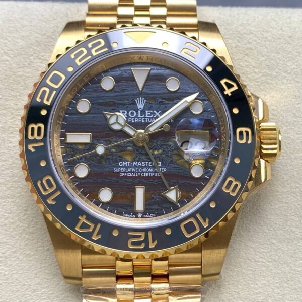Gold GMT Master II Rolex 126718GRNR-0002 Watch 3285 ARF