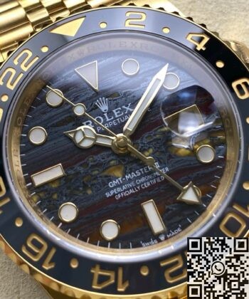 Gold GMT Master II Rolex 126718GRNR-0002 Watch 3285 ARF